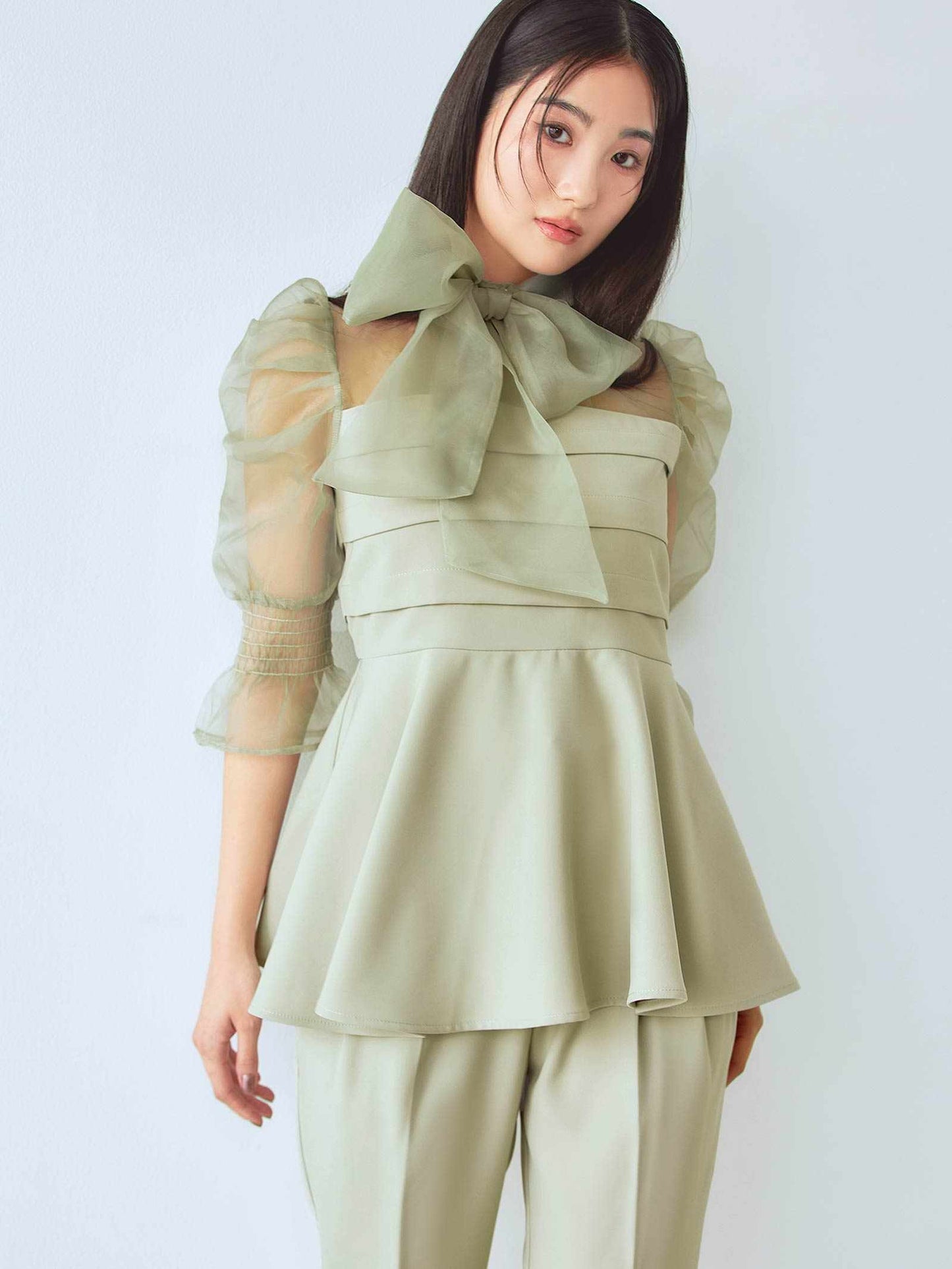 ribon organdy set up / リボンオーガンジーセットアップ