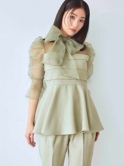 ribon organdy set up / リボンオーガンジーセットアップ