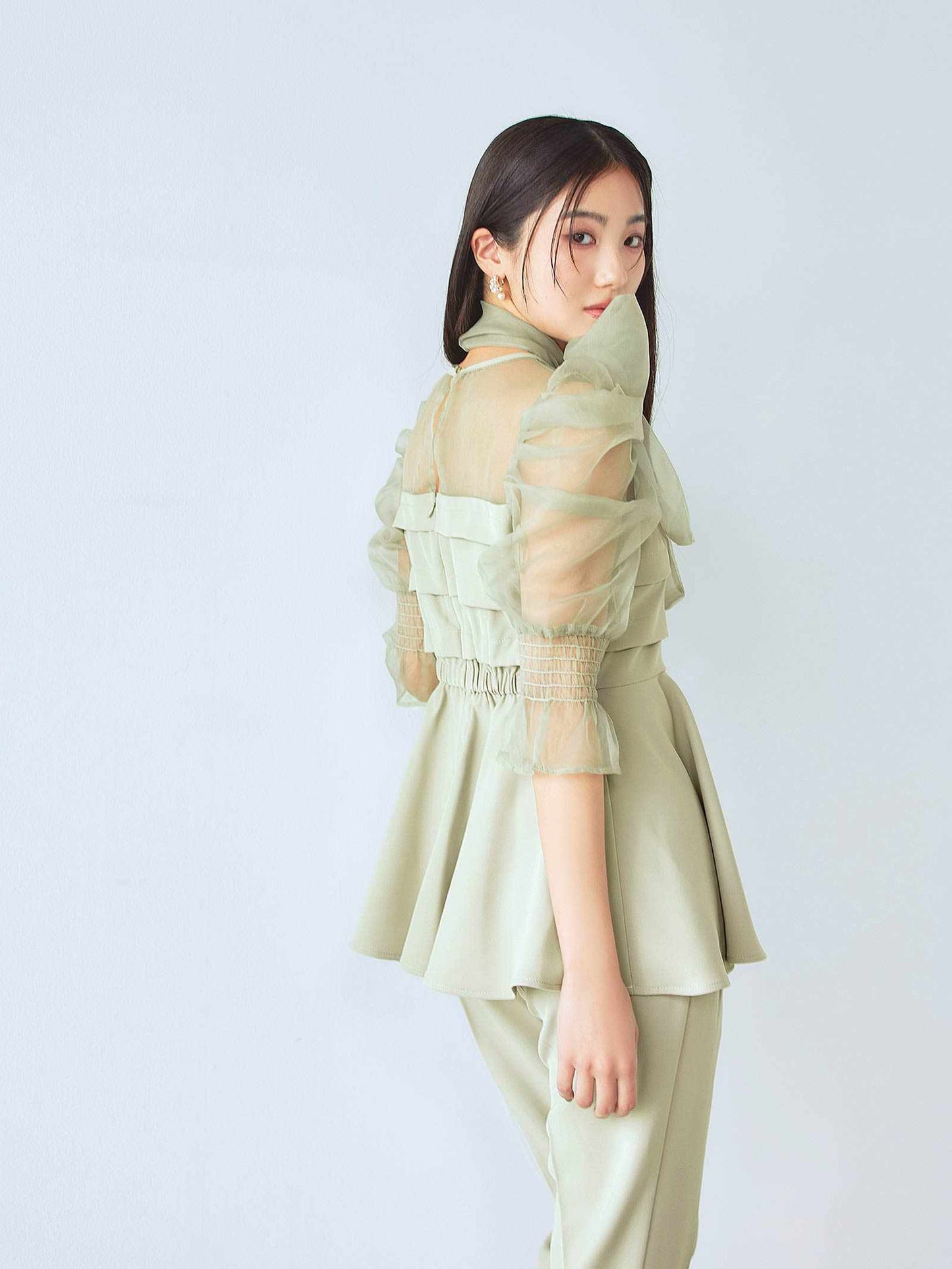 ribon organdy set up / リボンオーガンジーセットアップ