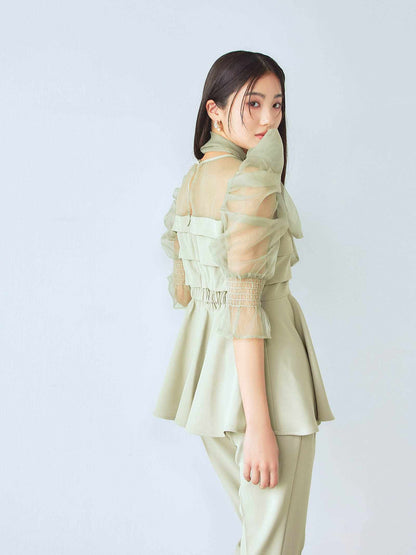 ribon organdy set up / リボンオーガンジーセットアップ