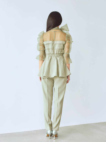 ribon organdy set up / リボンオーガンジーセットアップ