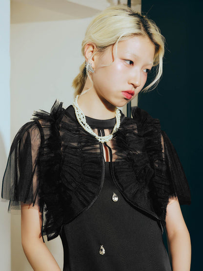 satiin bijou set dress / サテンビジューセットドレス