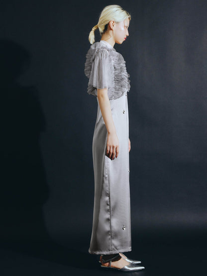 satiin bijou set dress / サテンビジューセットドレス