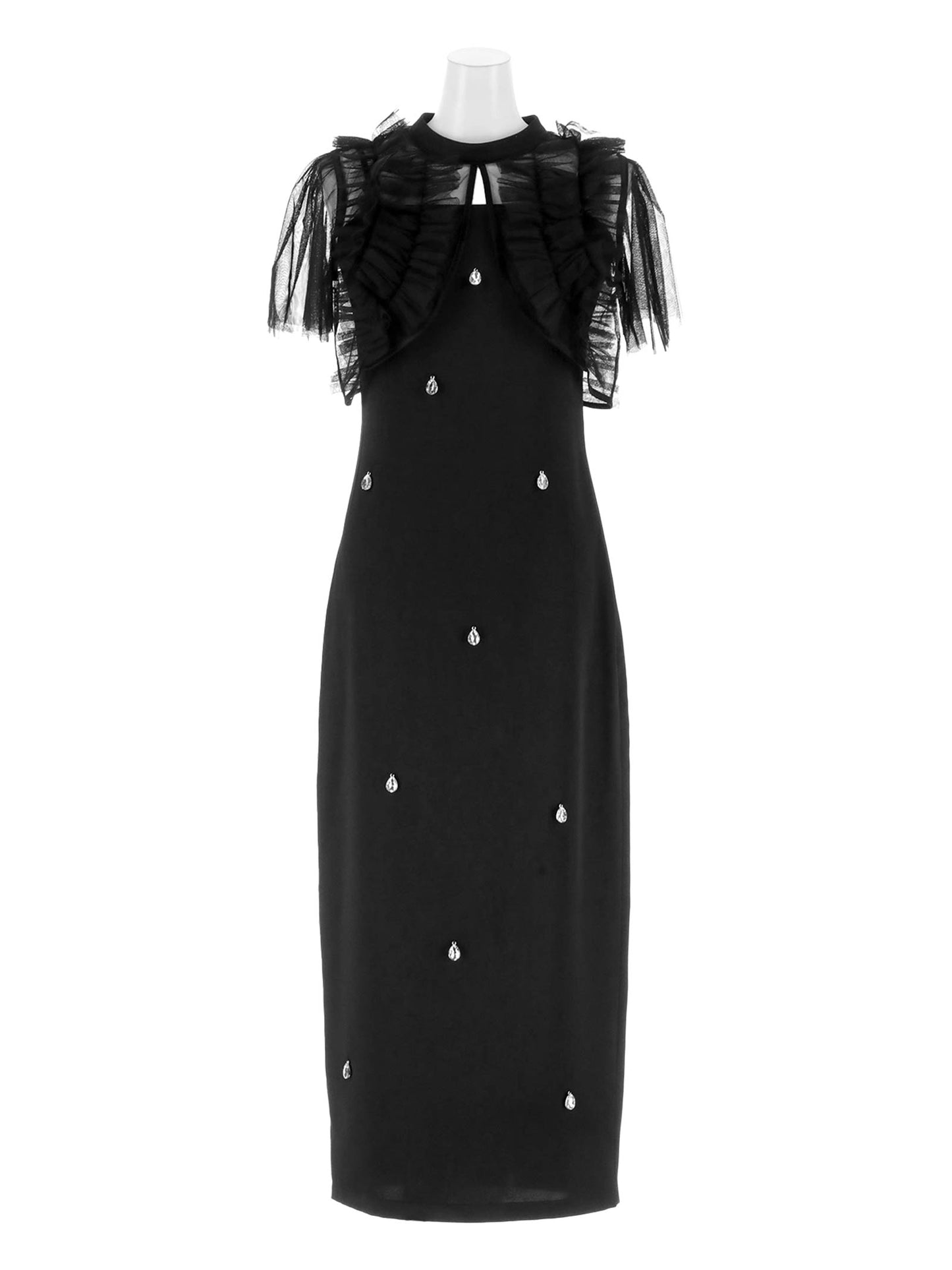 satiin bijou set dress / サテンビジューセットドレス