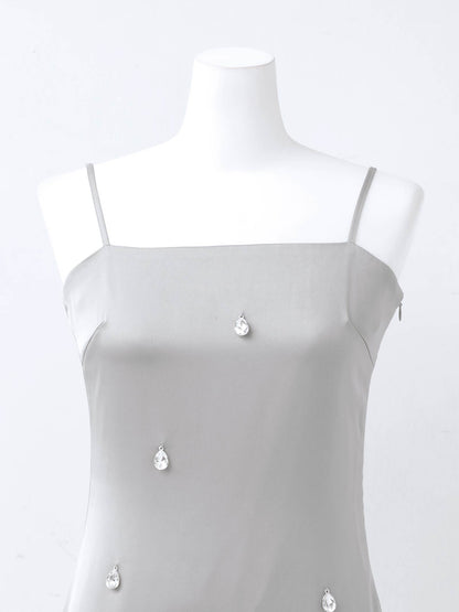 satiin bijou set dress / サテンビジューセットドレス