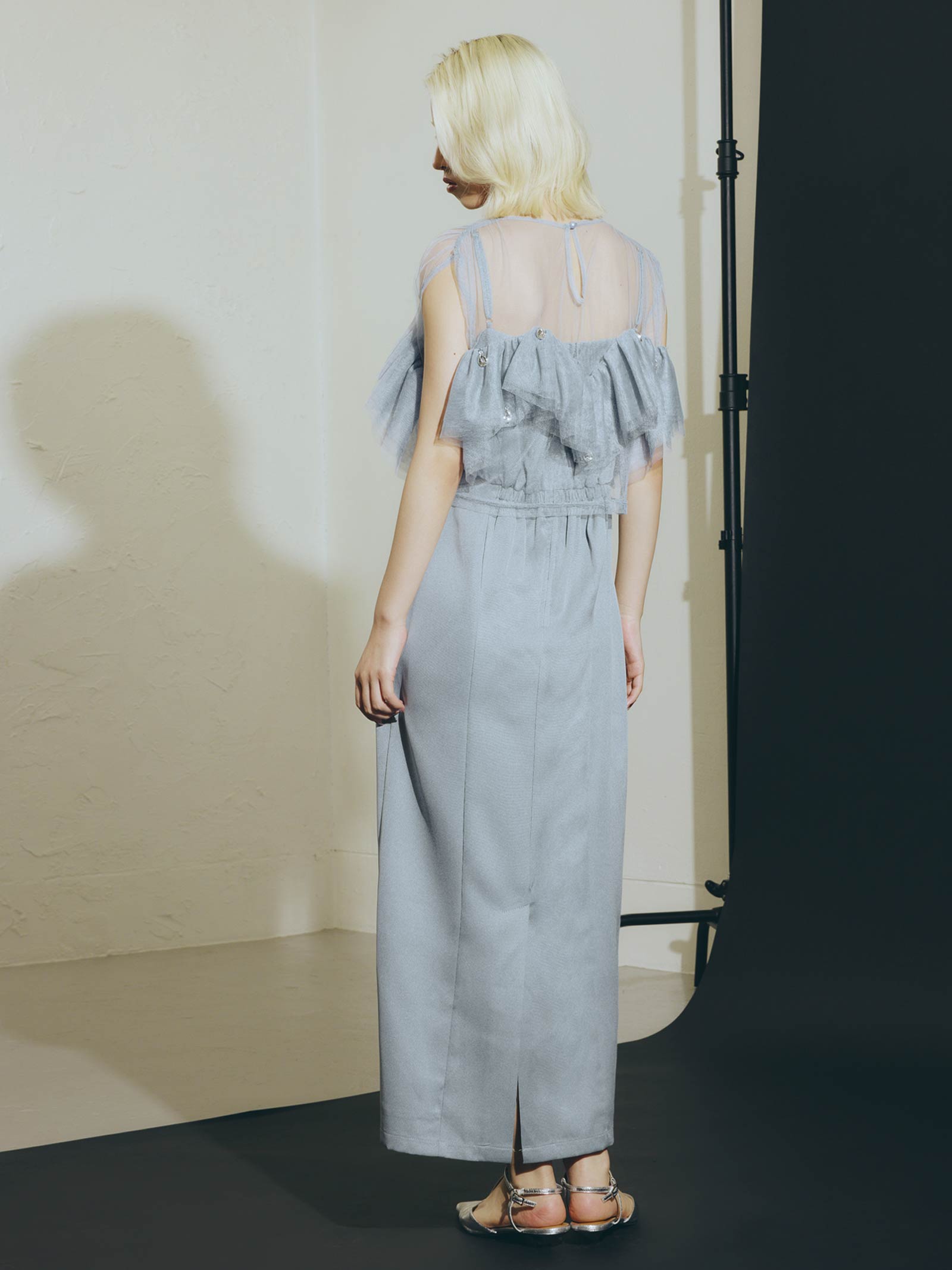 drop bijou frill top / ドロップビジューフリルトップ