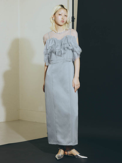 drop bijou frill top / ドロップビジューフリルトップ