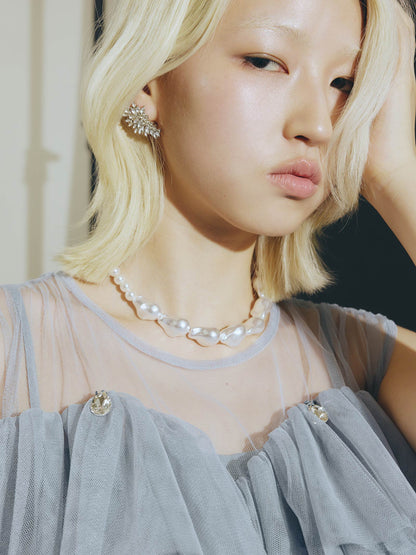 drop bijou frill top / ドロップビジューフリルトップ
