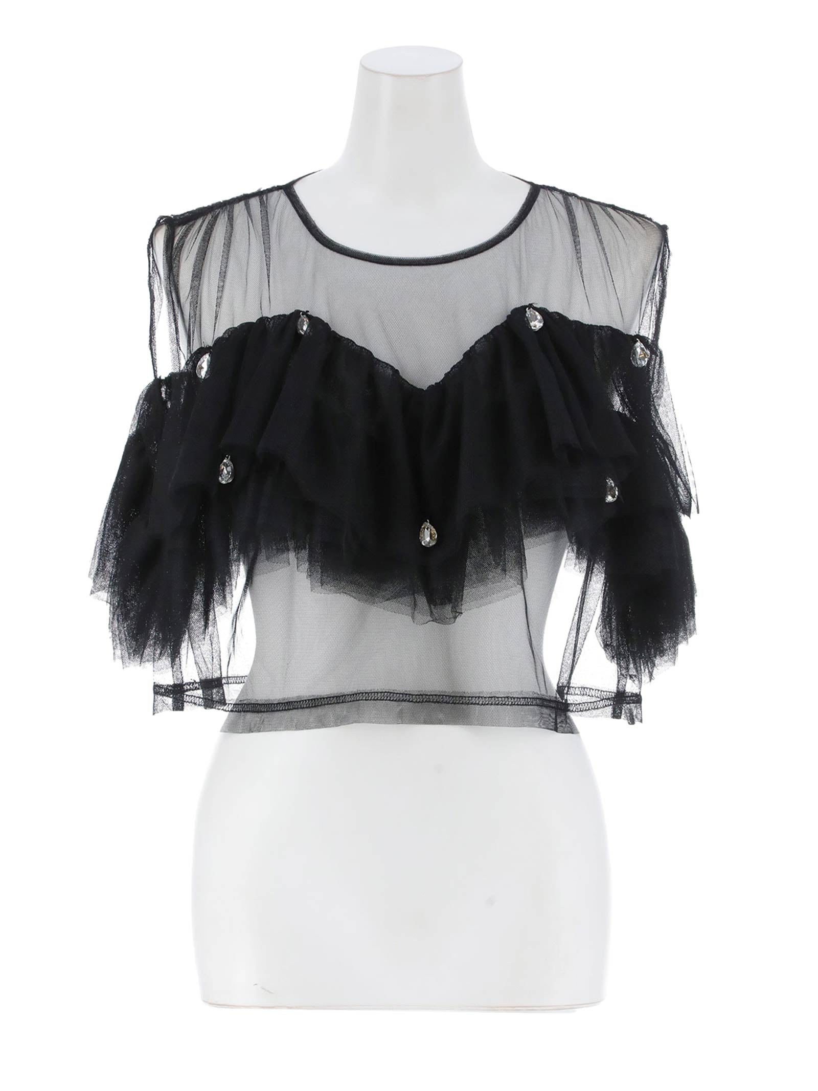 drop bijou frill top / ドロップビジューフリルトップ