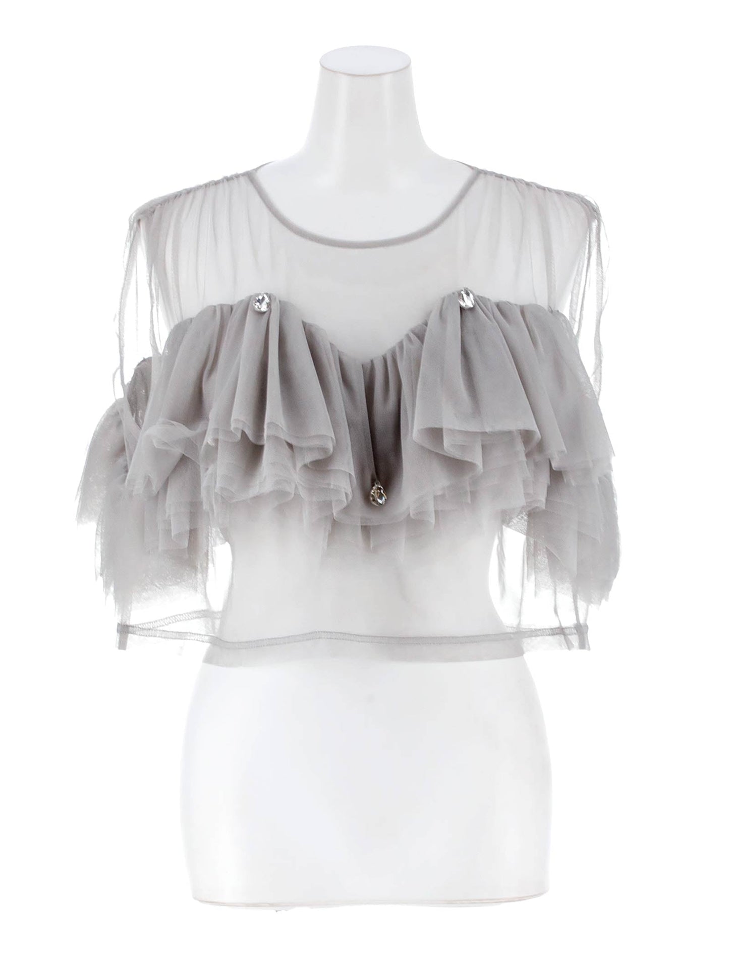 drop bijou frill top / ドロップビジューフリルトップ