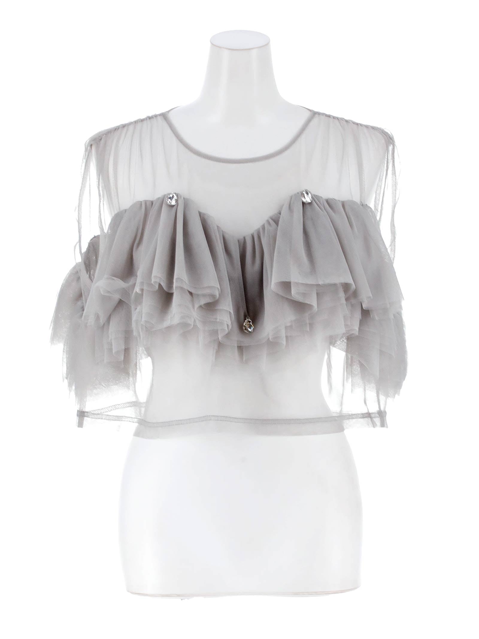 drop bijou frill top / ドロップビジューフリルトップ