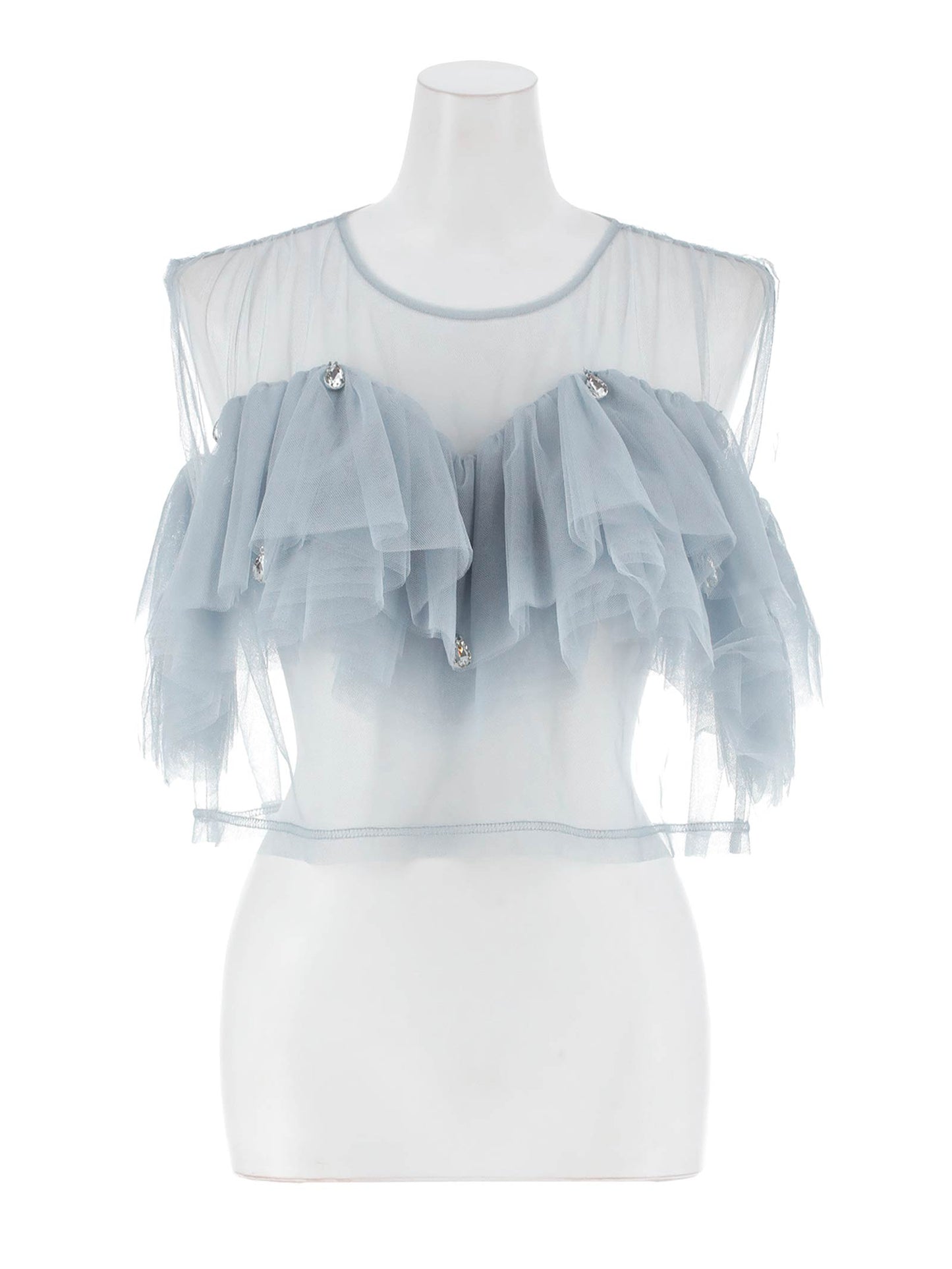 drop bijou frill top / ドロップビジューフリルトップ