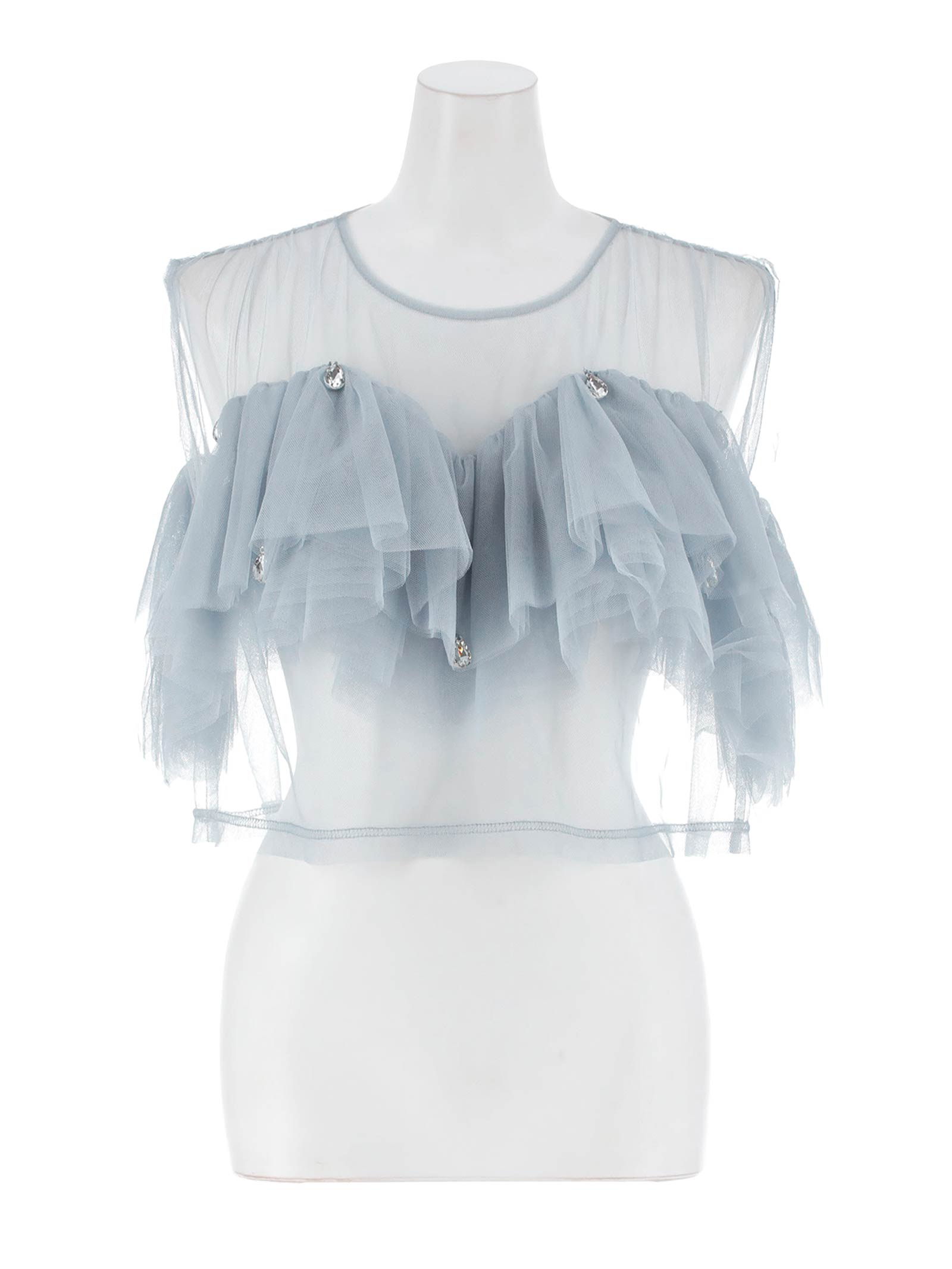 drop bijou frill top / ドロップビジューフリルトップ