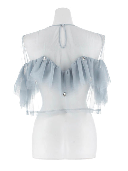 drop bijou frill top / ドロップビジューフリルトップ