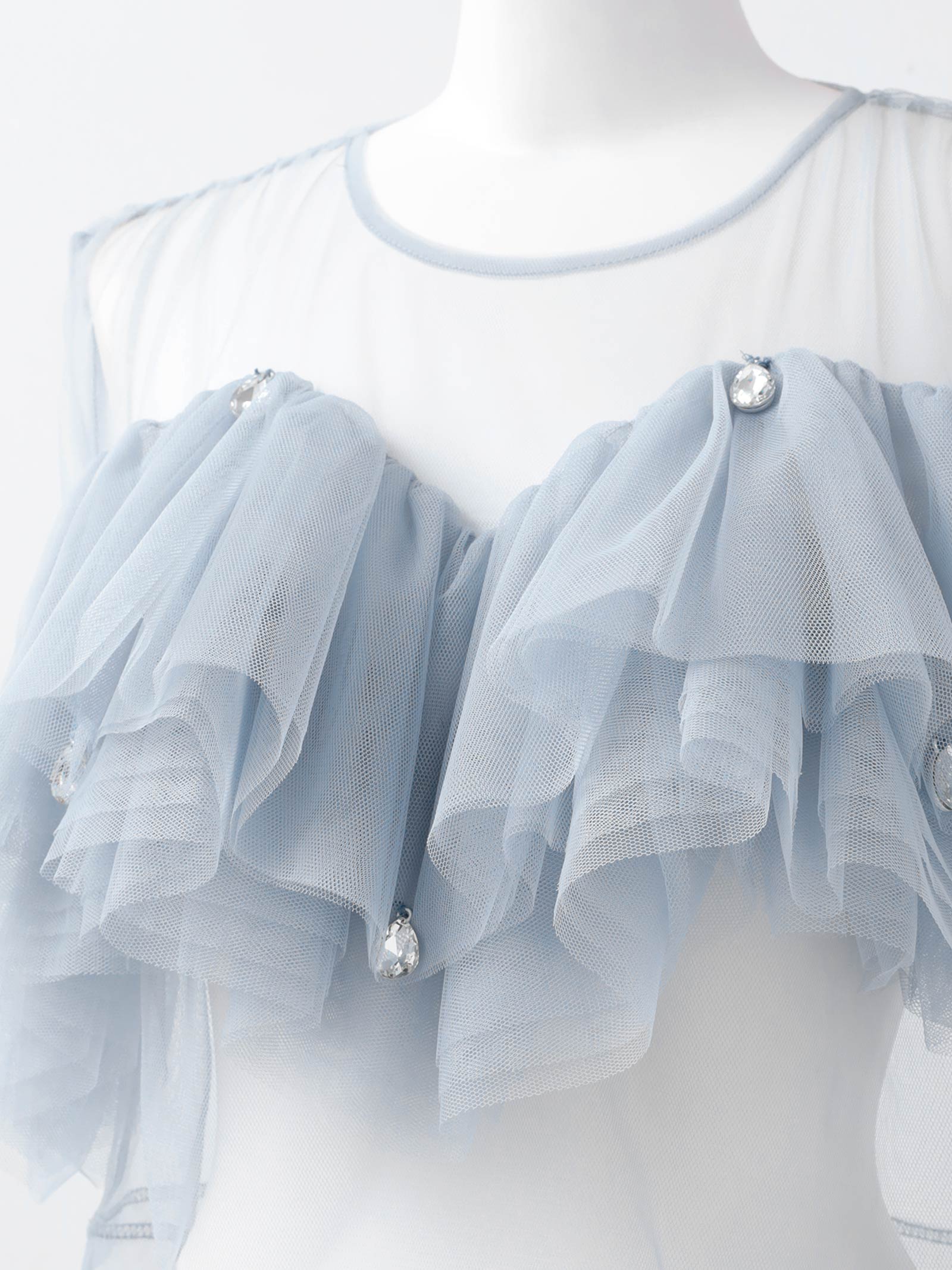 drop bijou frill top / ドロップビジューフリルトップ