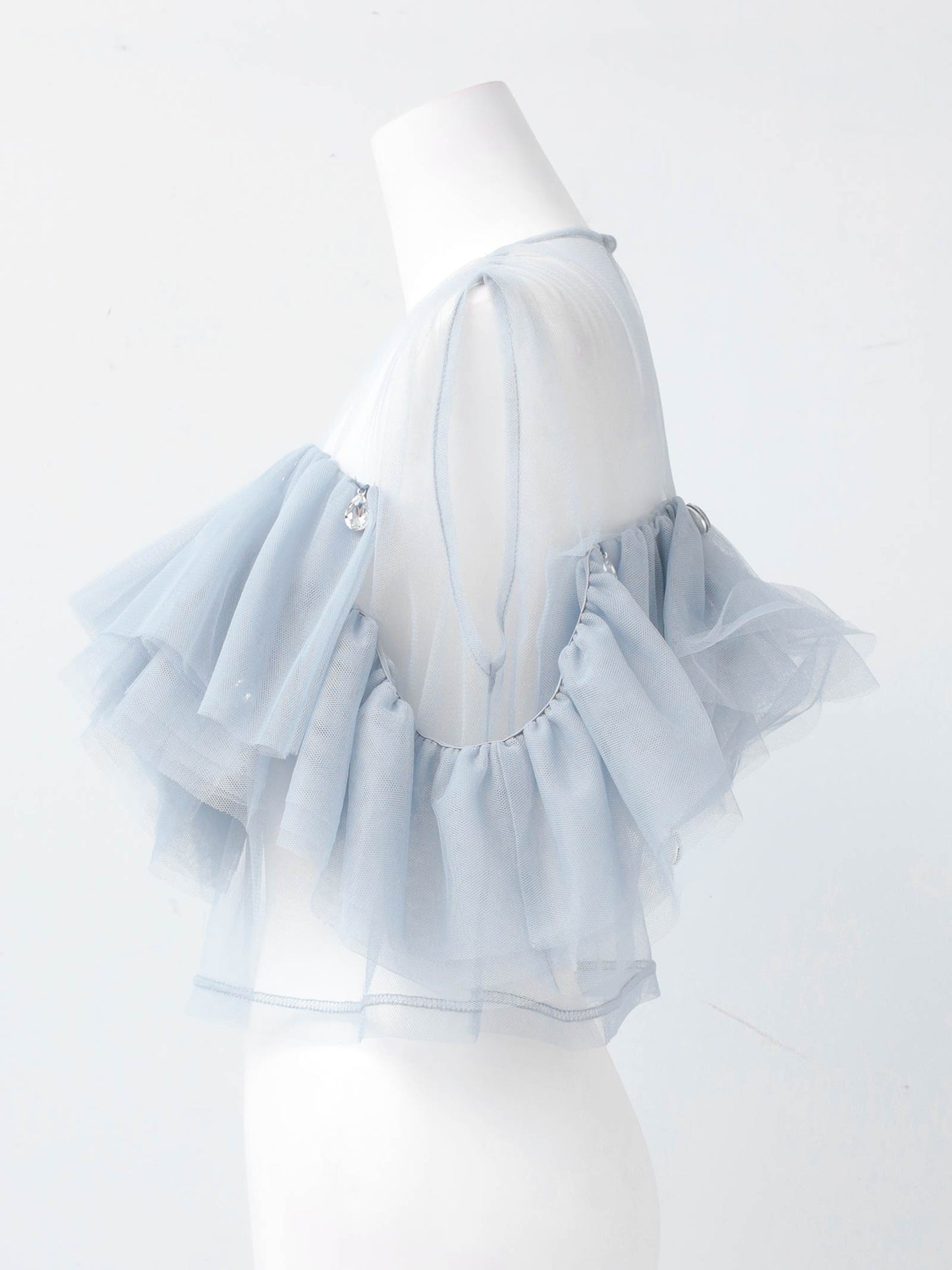 drop bijou frill top / ドロップビジューフリルトップ
