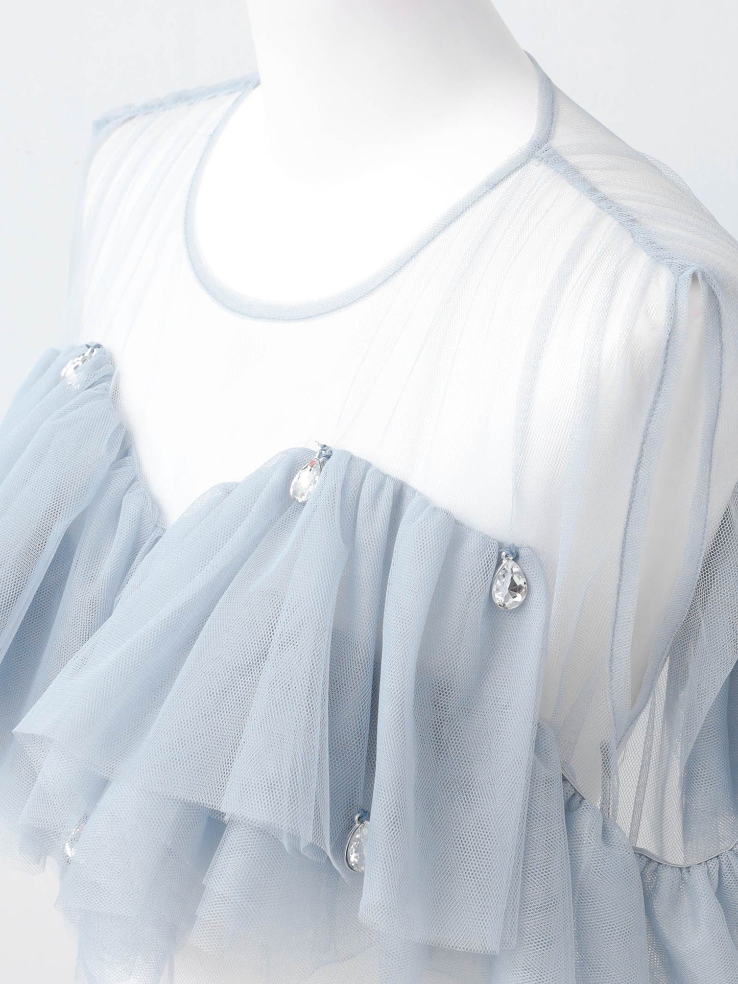 drop bijou frill top / ドロップビジューフリルトップ