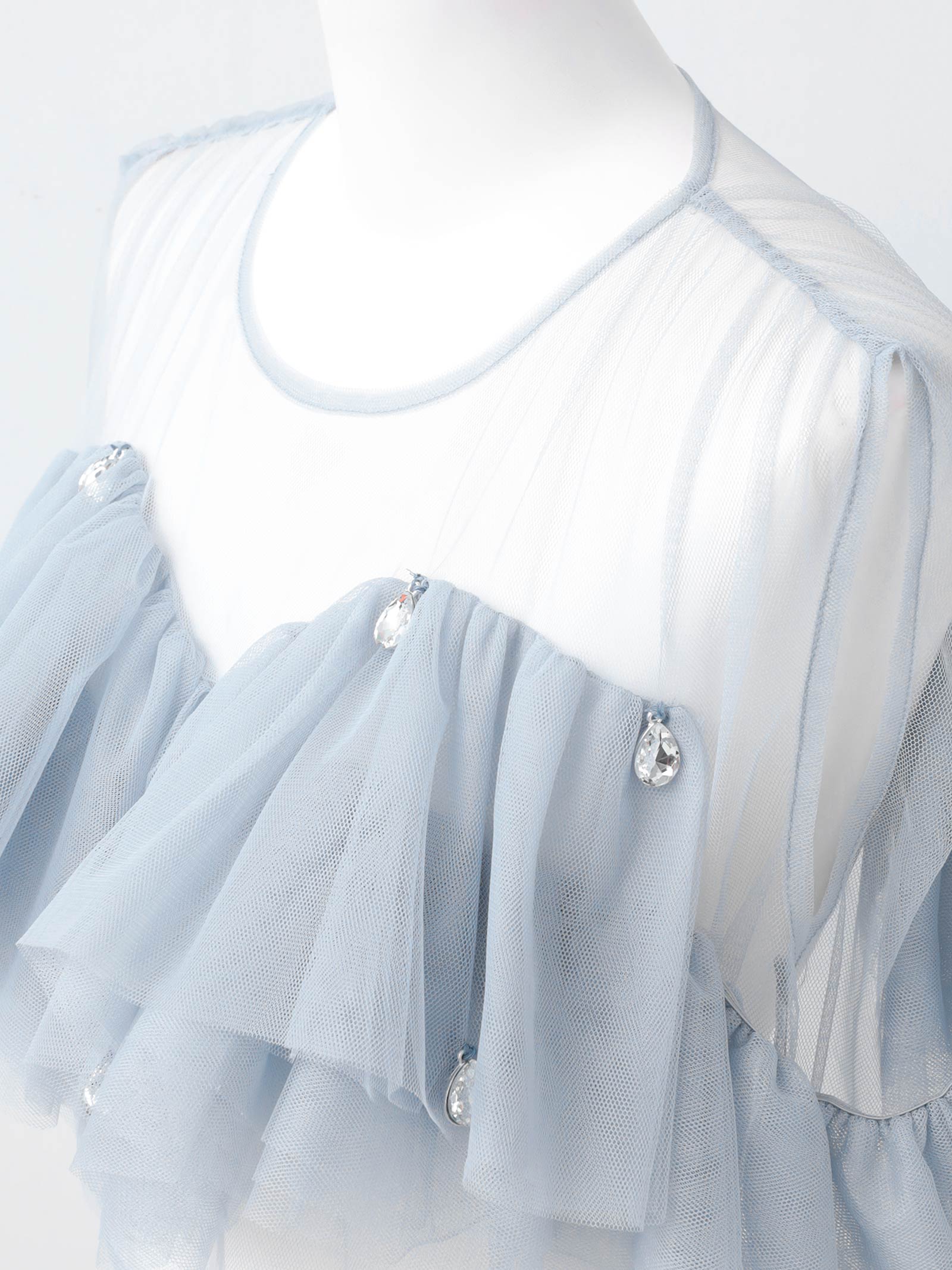 drop bijou frill top / ドロップビジューフリルトップ