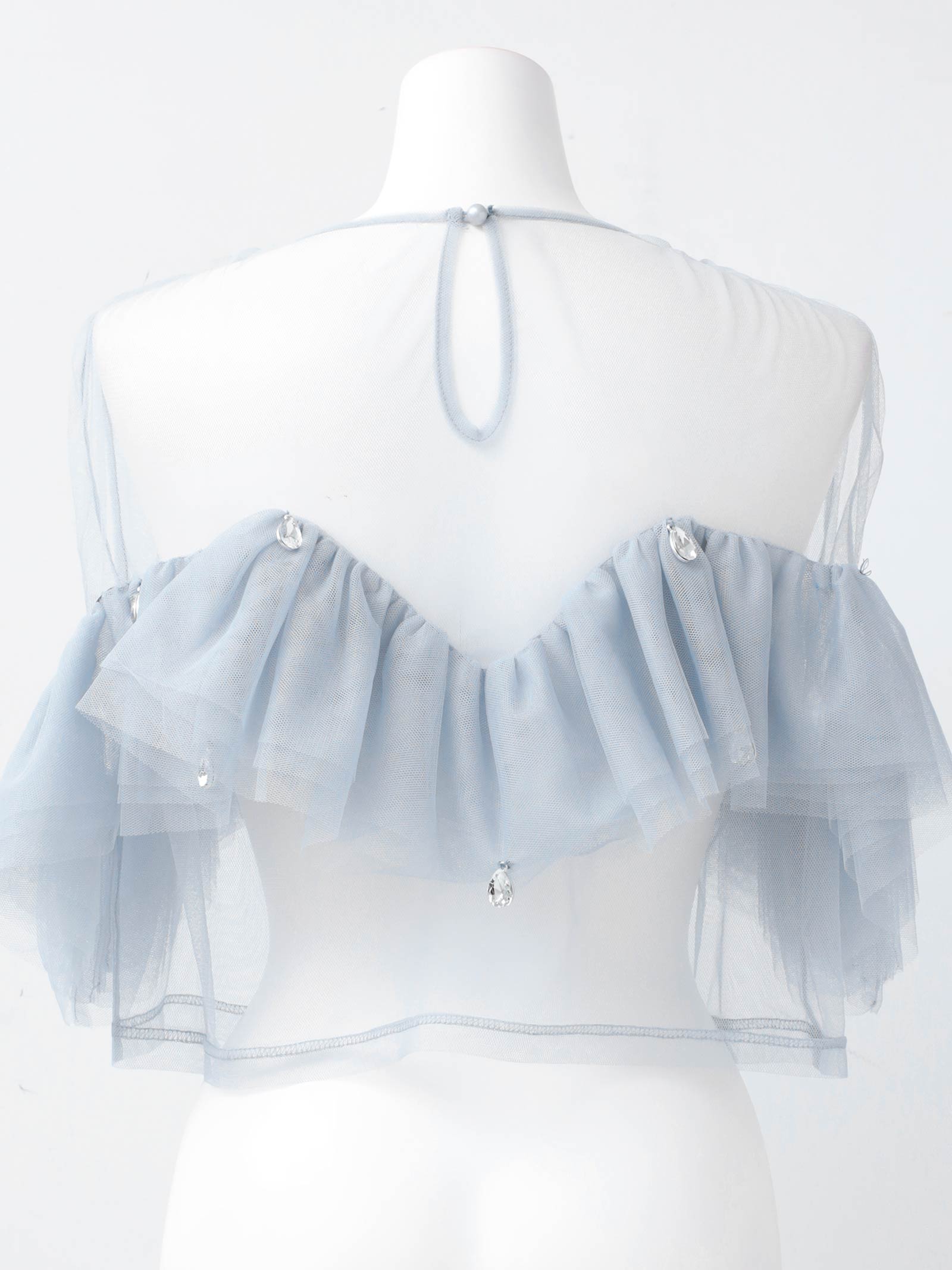 drop bijou frill top / ドロップビジューフリルトップ