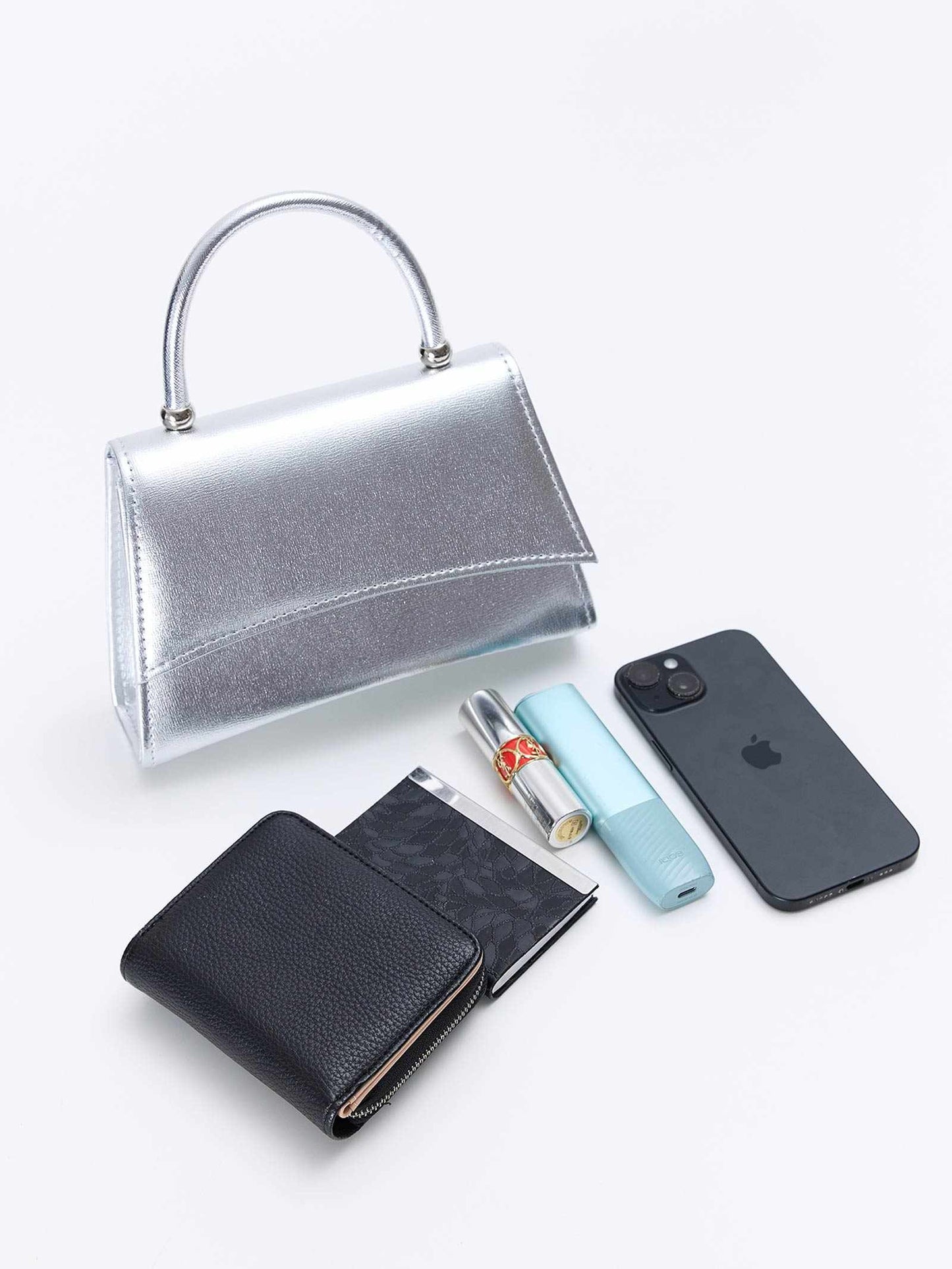 [2way]metallic square one-handle bag / メタリックスクエアワンハンドルバッグ